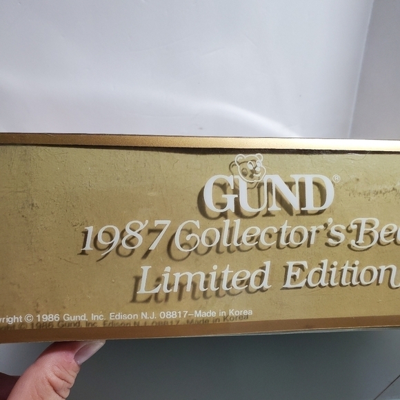 NIB vtg GUND Limited Edition Collector's Bear 1987 - Picture 6 of 11